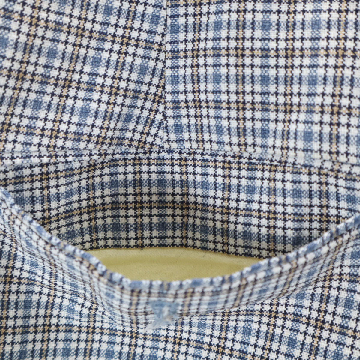 VINTAGE ヴィンテージ 70s チェック柄 トラウザー パンツ ネイビー メンズ