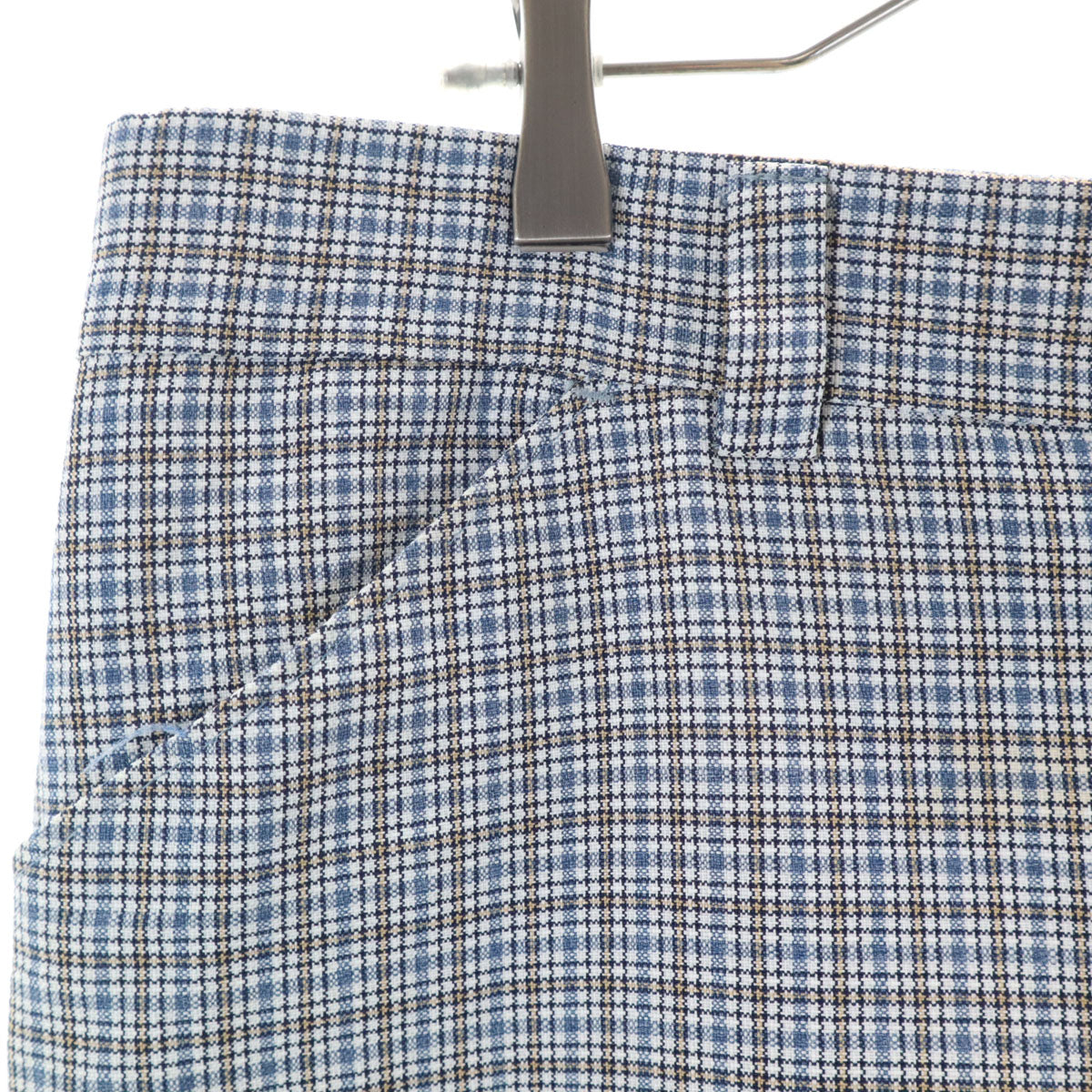 VINTAGE ヴィンテージ 70s チェック柄 トラウザー パンツ ネイビー メンズ