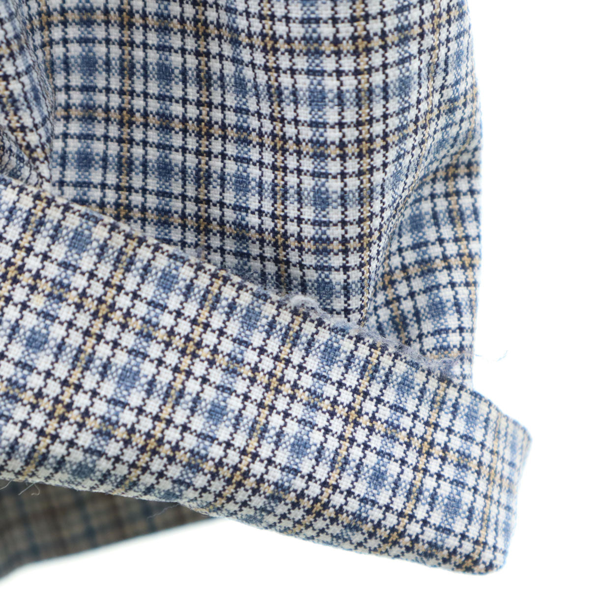 VINTAGE ヴィンテージ 70s チェック柄 トラウザー パンツ ネイビー メンズ