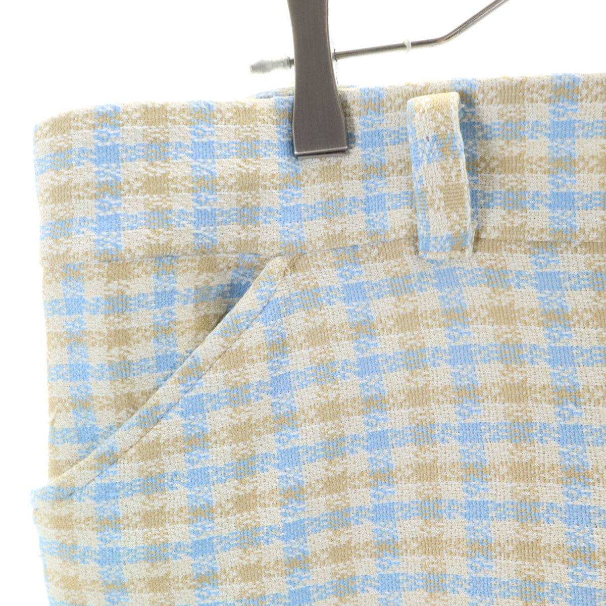 70s ヴィンテージ チェック柄 トラウザー パンツ ベージュ メンズ