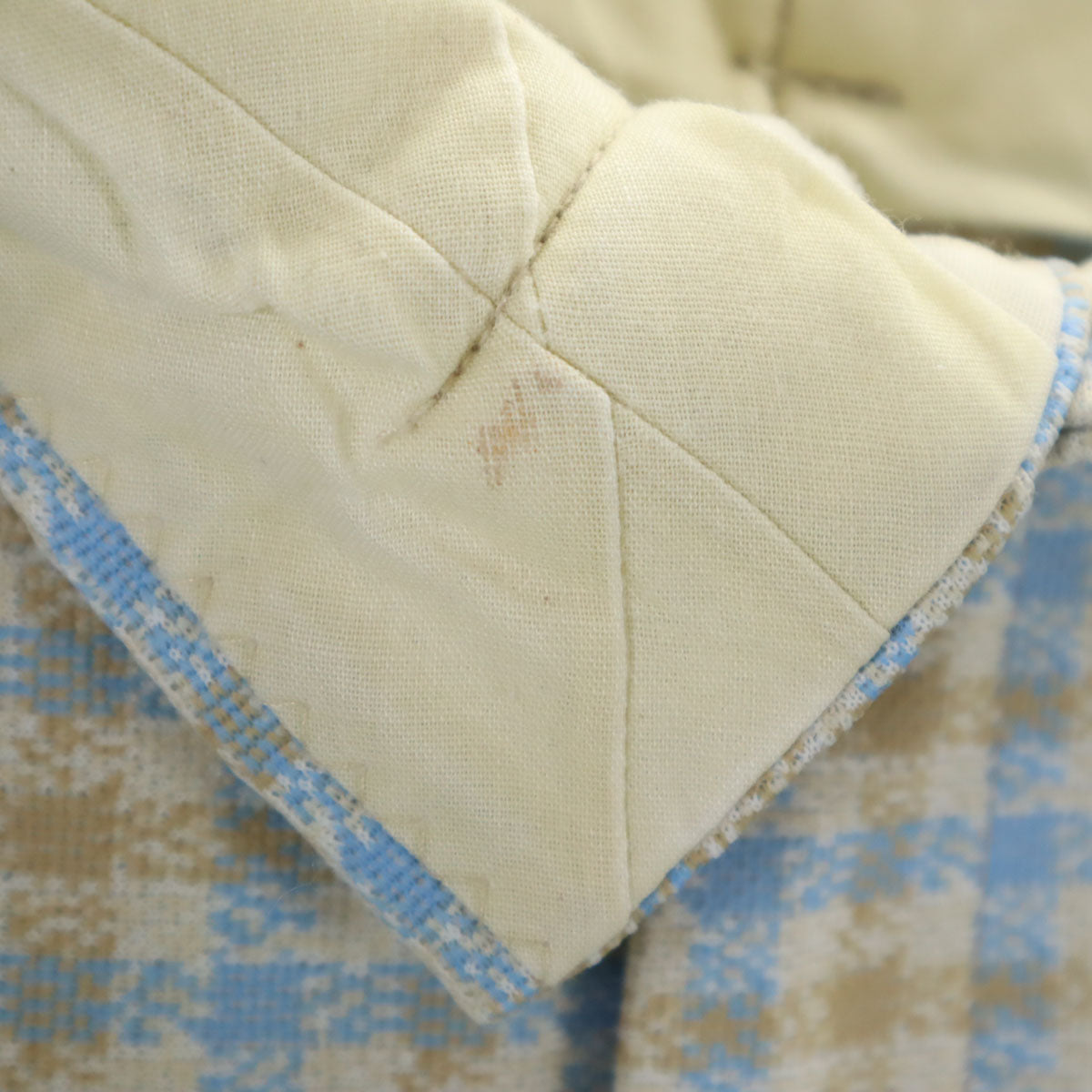 70s ヴィンテージ チェック柄 トラウザー パンツ ベージュ メンズ