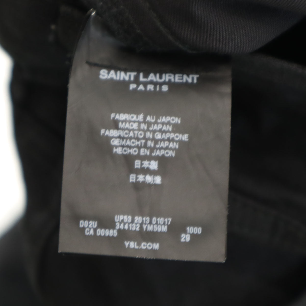 SAINT LAURENT サンローラン 日本製 デニムパンツ ｗ29 ブラック メンズ