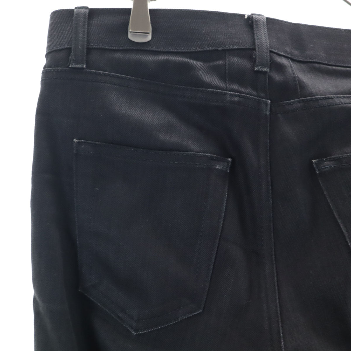 SAINT LAURENT サンローラン 日本製 カットオフ加工 ロングパンツ W29 ブラック レディース