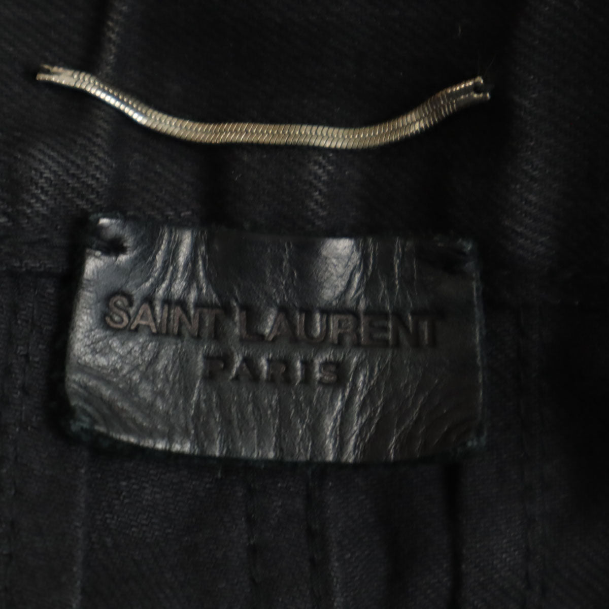 SAINT LAURENT サンローラン 日本製 カットオフ加工 ロングパンツ W29 ブラック レディース