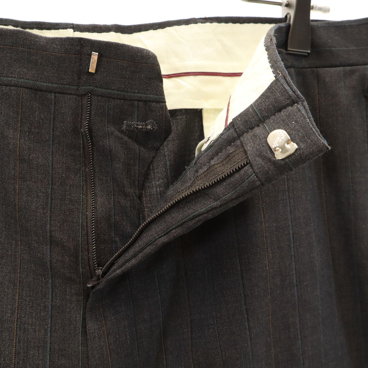 VINTAGE ヴィンテージ 70s チェック柄 スラックスパンツ グレー タック メンズ