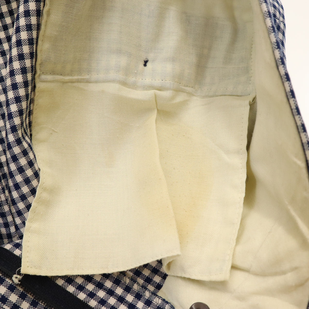 エバンピコネ 80s ヴィンテージ ストライプ柄 スラックスパンツ ネイビー メンズ