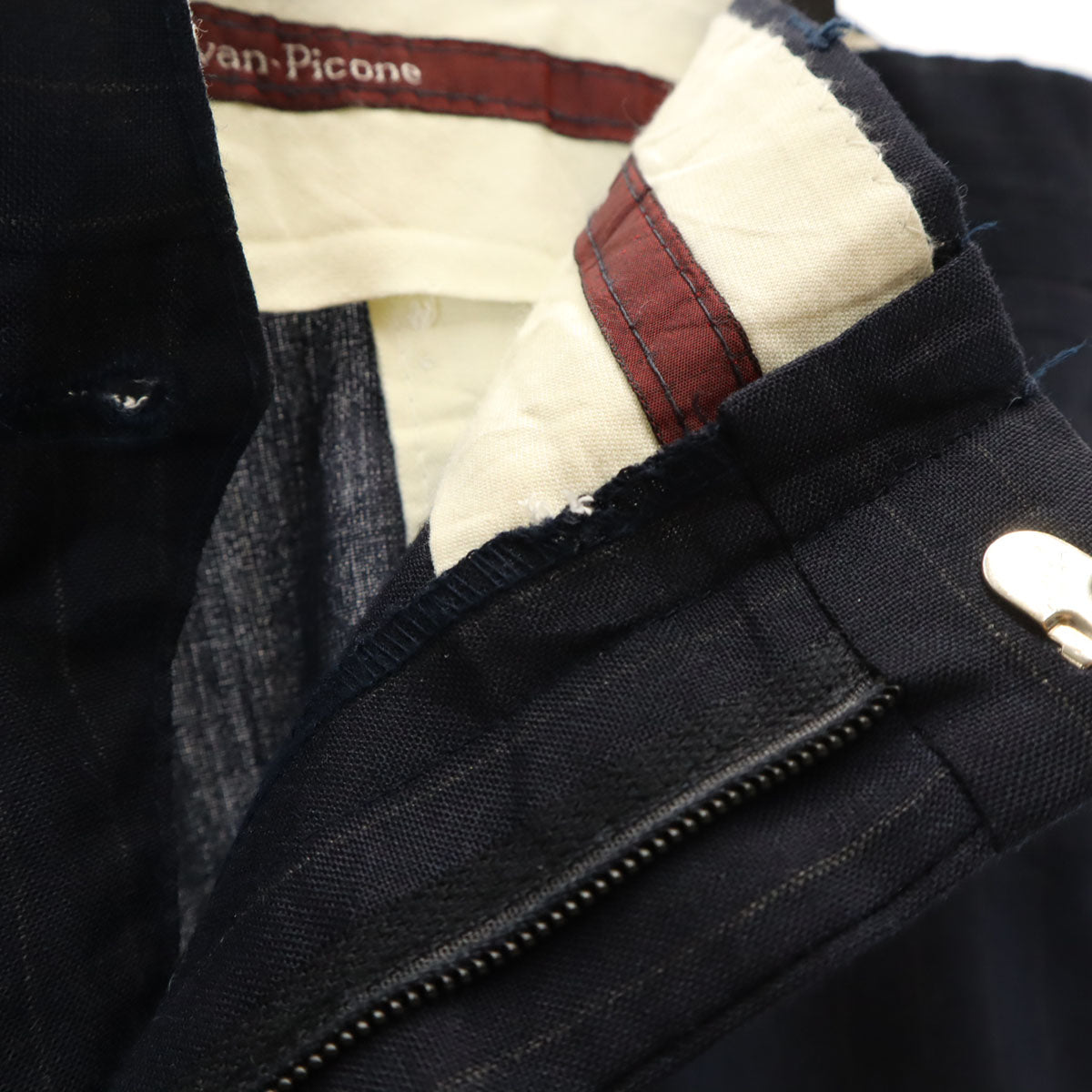 Emporio Armani エンポリオアルマーニ ハイウエスト テーパードパンツ 42 グレー タック レディース