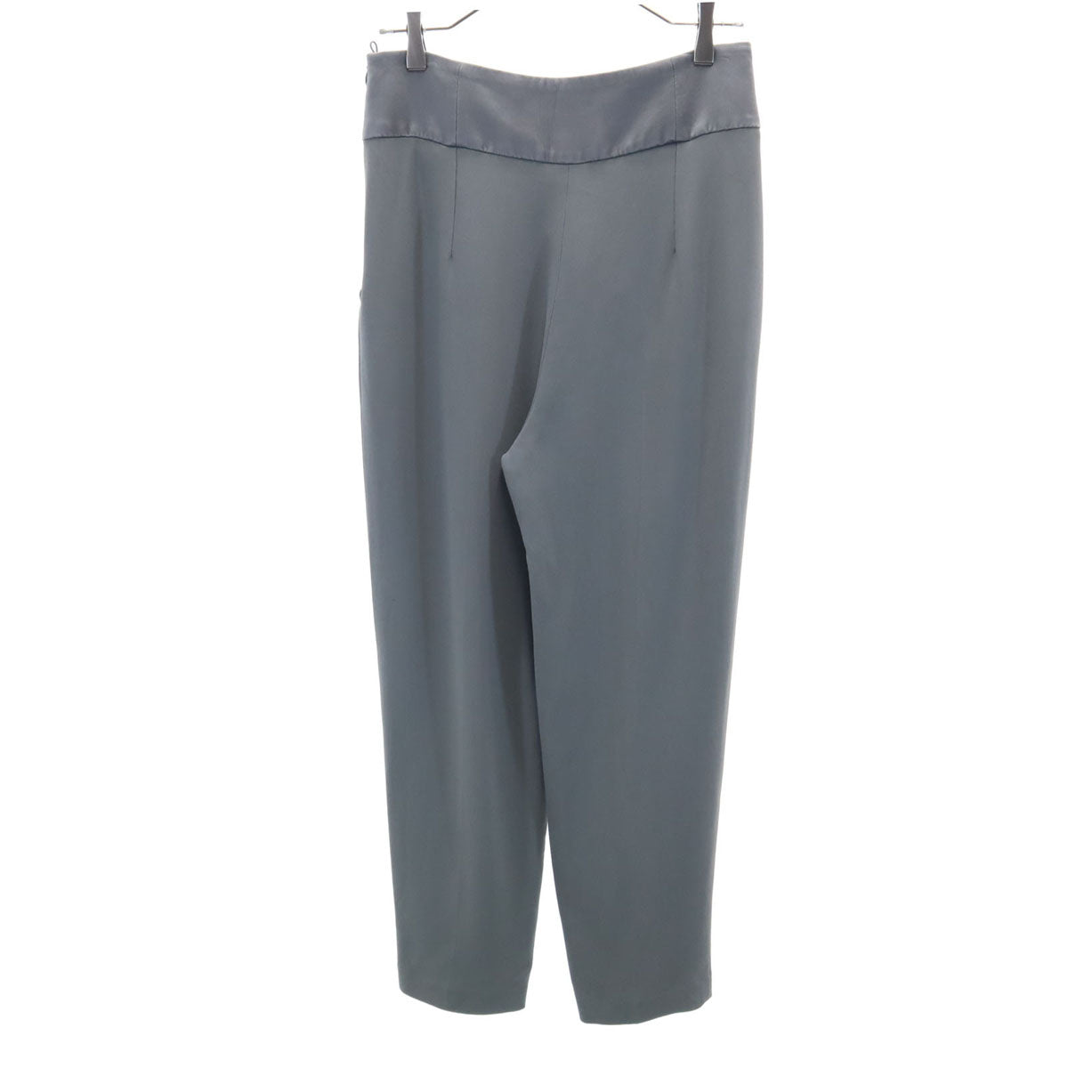Emporio Armani エンポリオアルマーニ ハイウエスト テーパードパンツ 42 グレー タック レディース