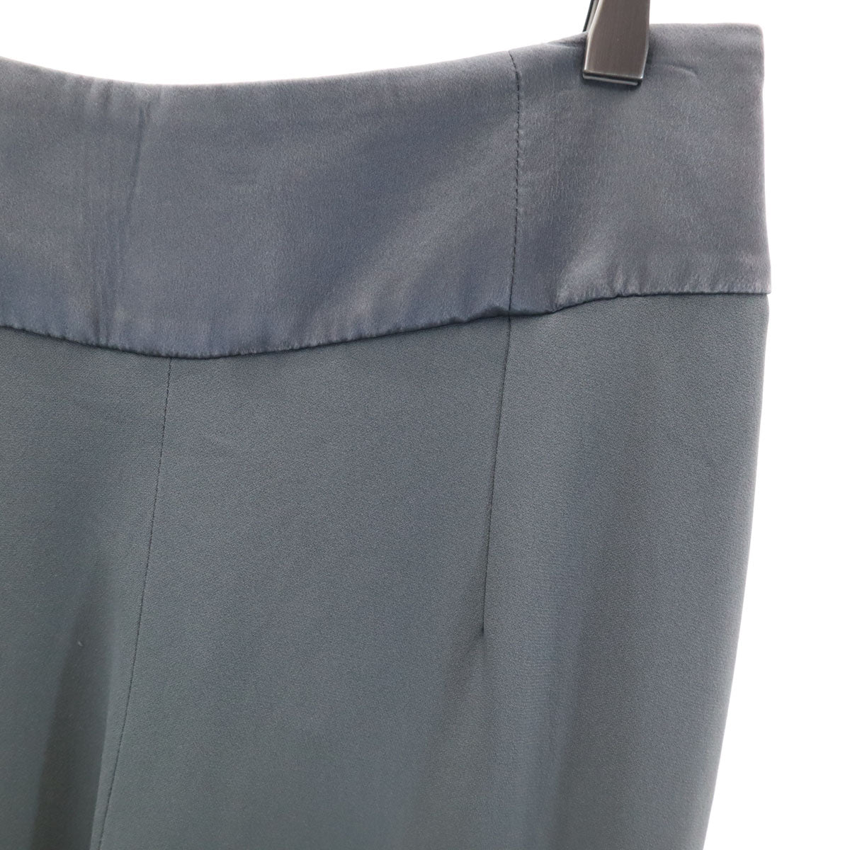 Emporio Armani エンポリオアルマーニ ハイウエスト テーパードパンツ 42 グレー タック レディース
