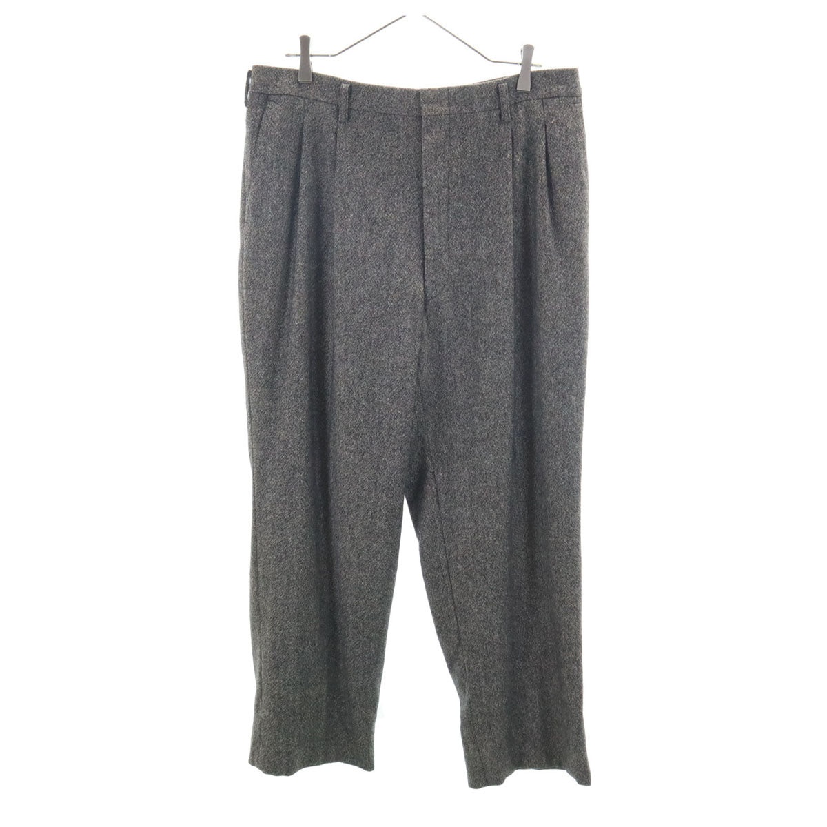 BURBERRY BLACK LABEL バーバリーブラックレーベル 日本製 ストライプ柄 スラックスパンツ 36R ブラック 三陽商会 レディース