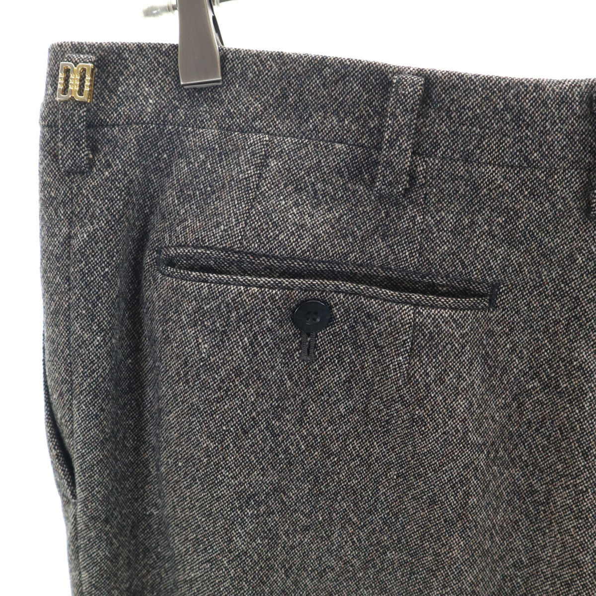 BURBERRY BLACK LABEL バーバリーブラックレーベル 日本製 ストライプ柄 スラックスパンツ 36R ブラック 三陽商会 レディース