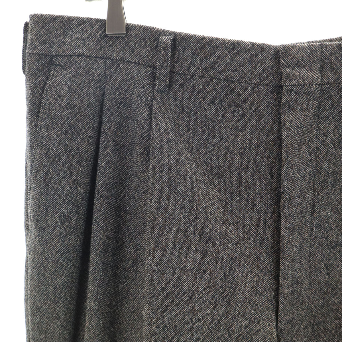 BURBERRY BLACK LABEL バーバリーブラックレーベル 日本製 ストライプ柄 スラックスパンツ 36R ブラック 三陽商会 レディース