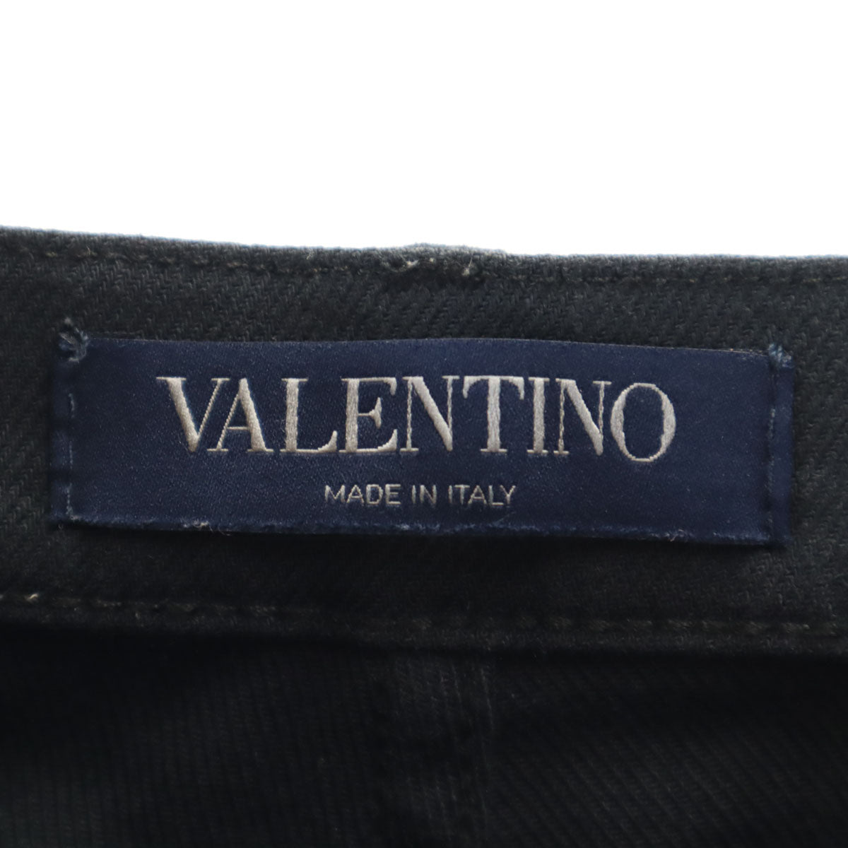 VALENTINO ヴァレンティノ イタリア製 裾切りっぱなし スキニーパンツ w27 ブラック ボタンフライ メンズ