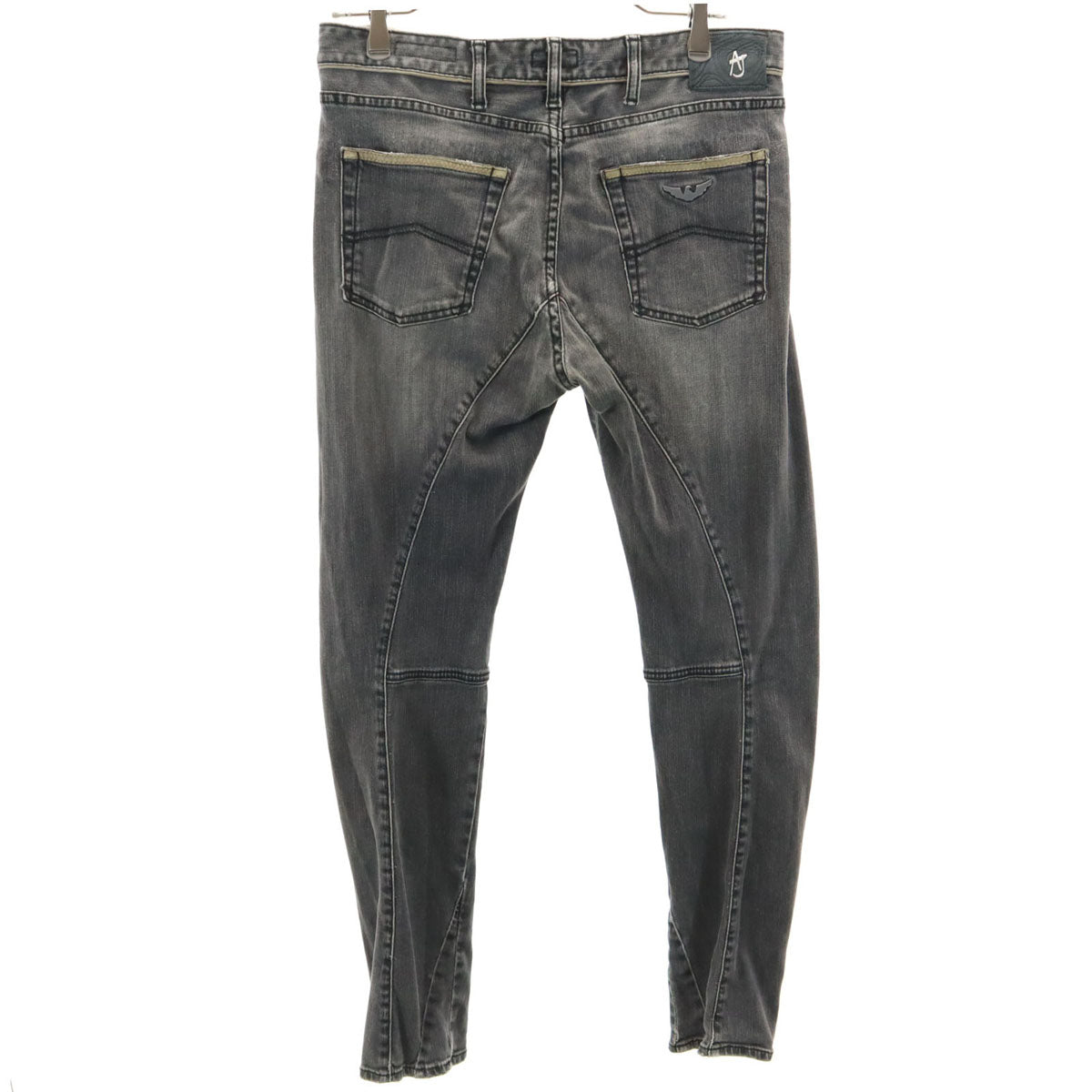 ARMANI JEANS アルマーニジーンズ チュニジア製 ボタンフライ スキニーパンツ w31 グレー メンズ