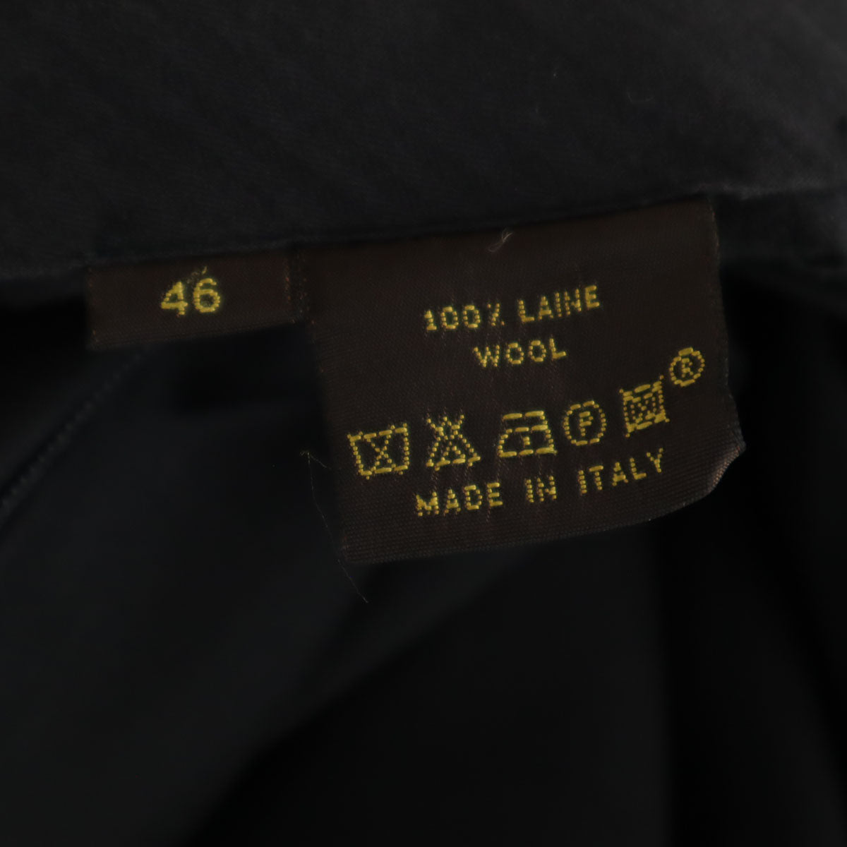 LOUIS VUITTON ルイヴィトン イタリア製 スラックスパンツ 46 ブラック メンズ