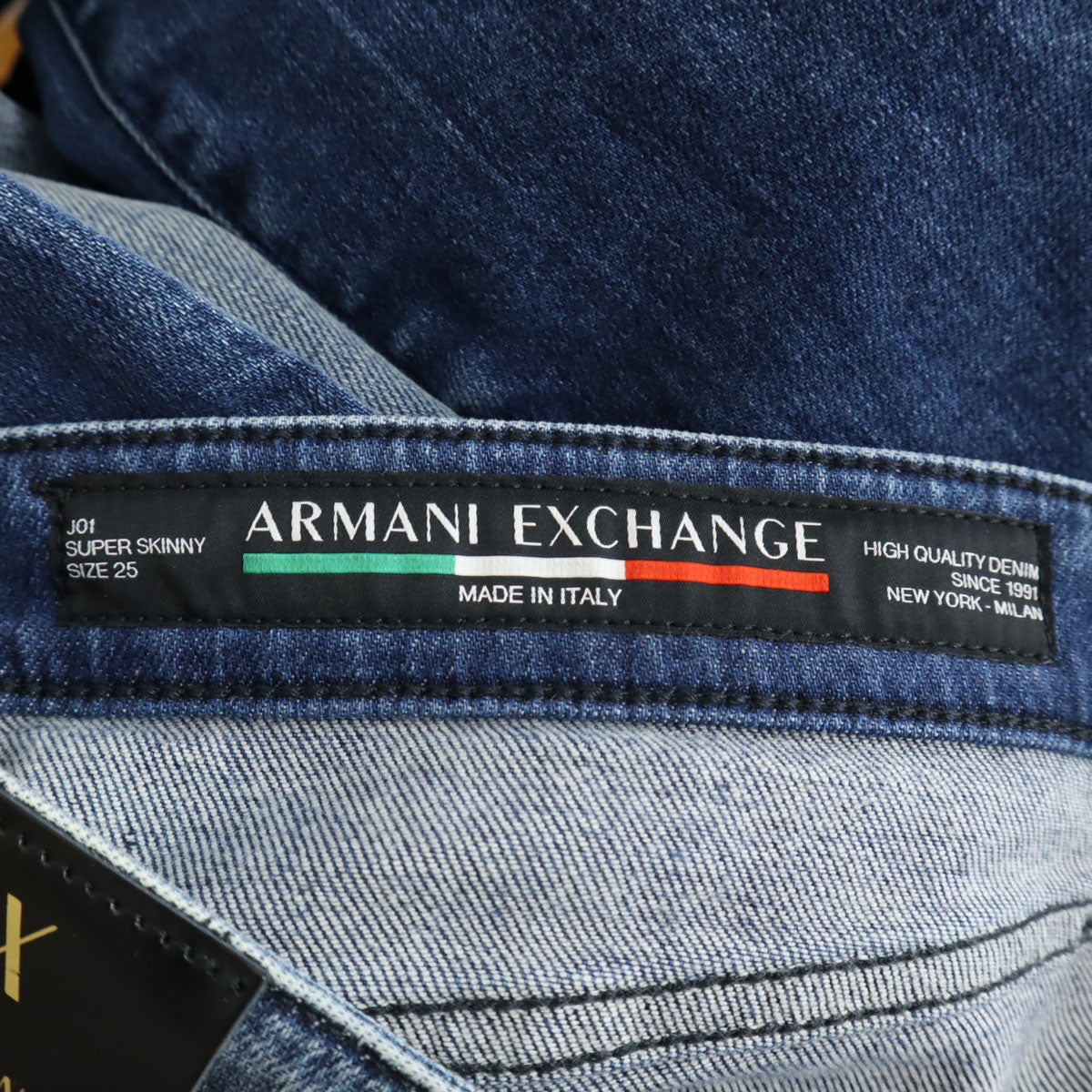 ARMANI EXCHANGE アルマーニエクスチェンジ イタリア製 ストレッチ スリムデニムパンツ w25 ジーンズ レディース
