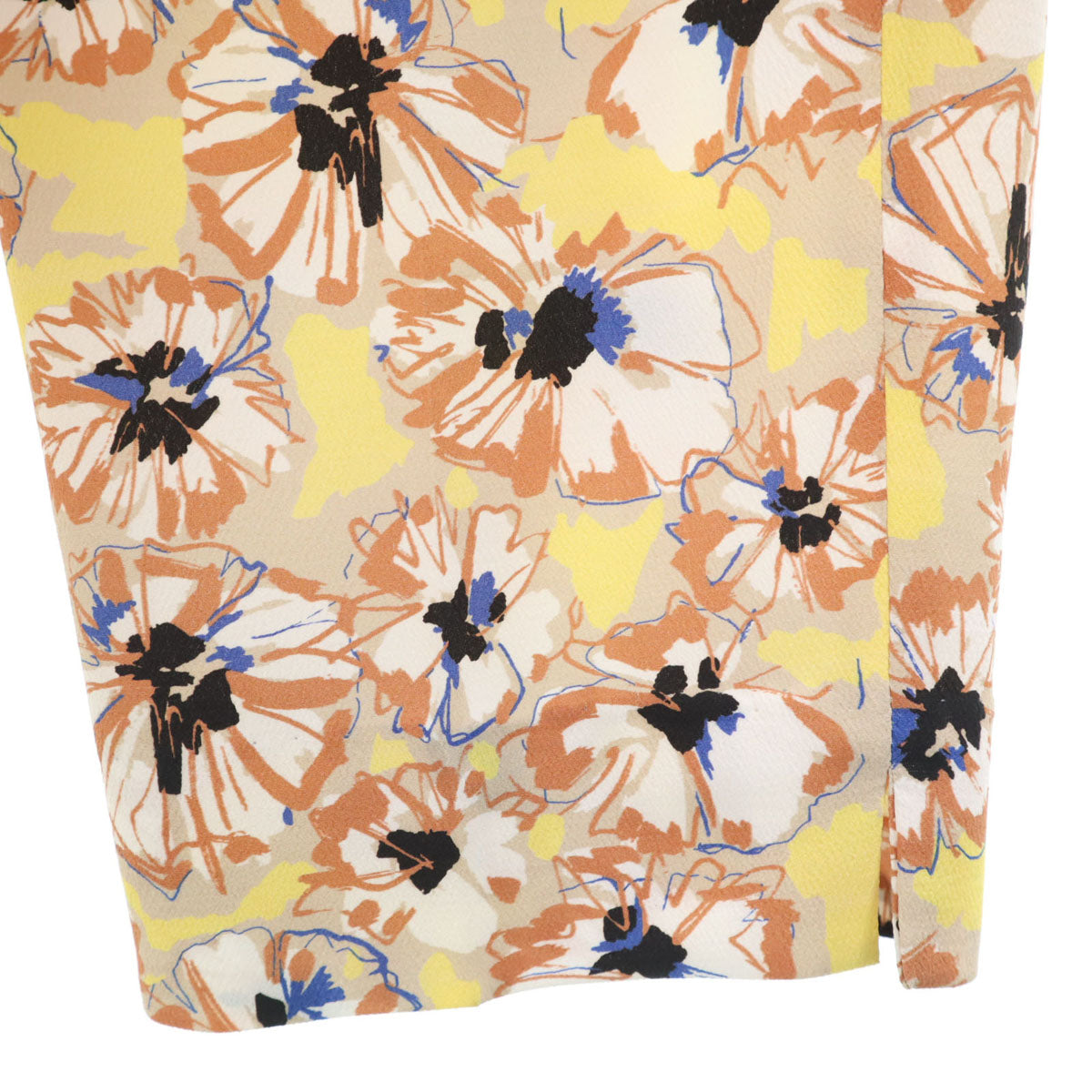 JIL SANDER NAVY ジルサンダーネイビー イタリア製 花柄 スラックスパンツ 34 ベージュ レディース