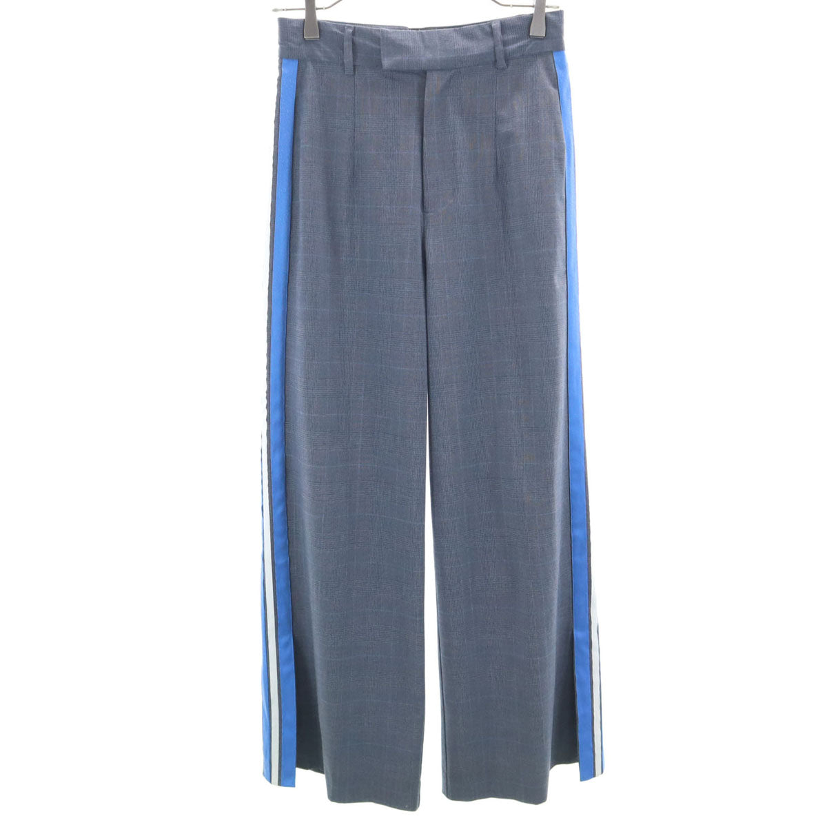 MAISON SPECIAL メゾンスペシャル チェック ストレッチパンツ 36 グレー系 裾スリット メンズ