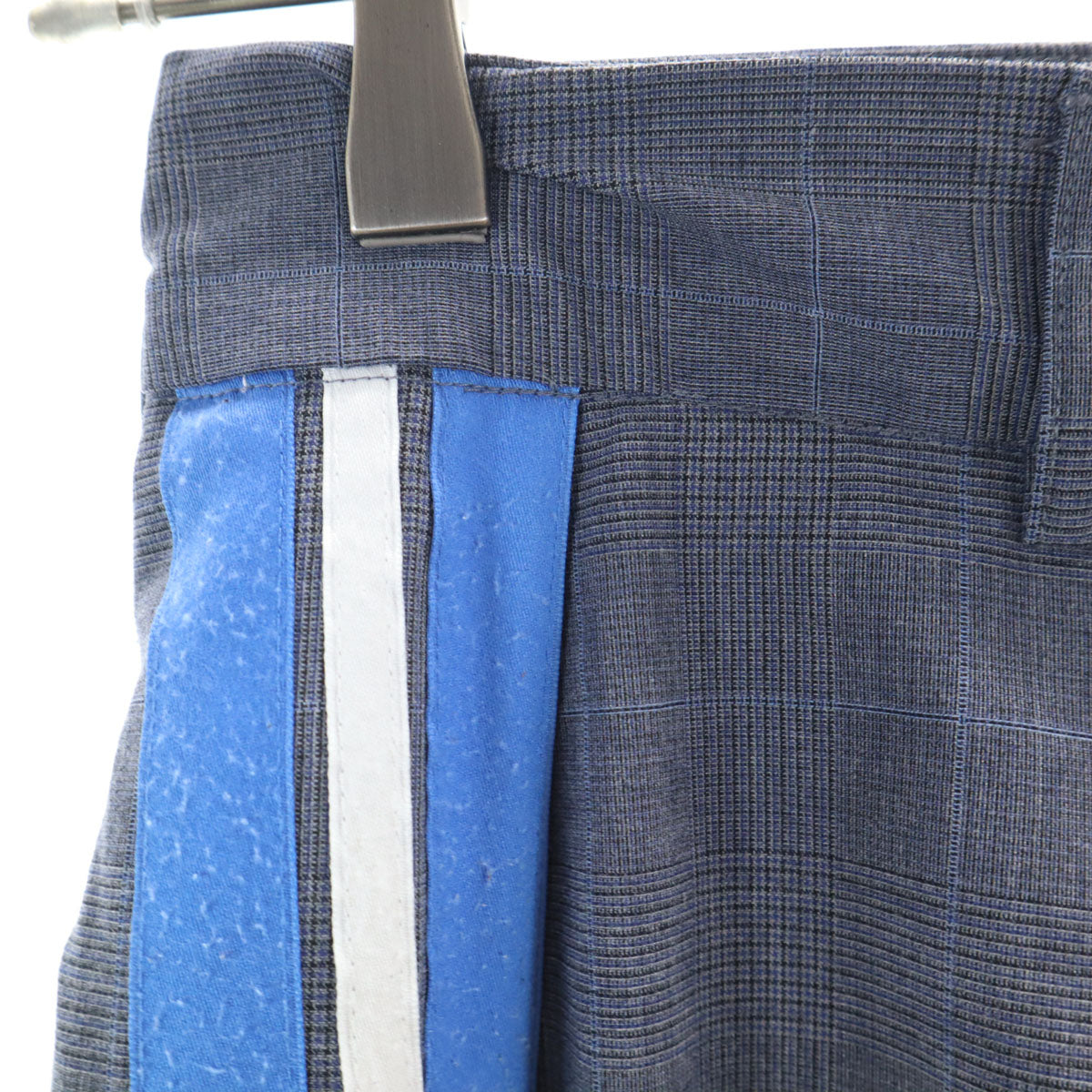 MAISON SPECIAL メゾンスペシャル チェック ストレッチパンツ 36 グレー系 裾スリット メンズ