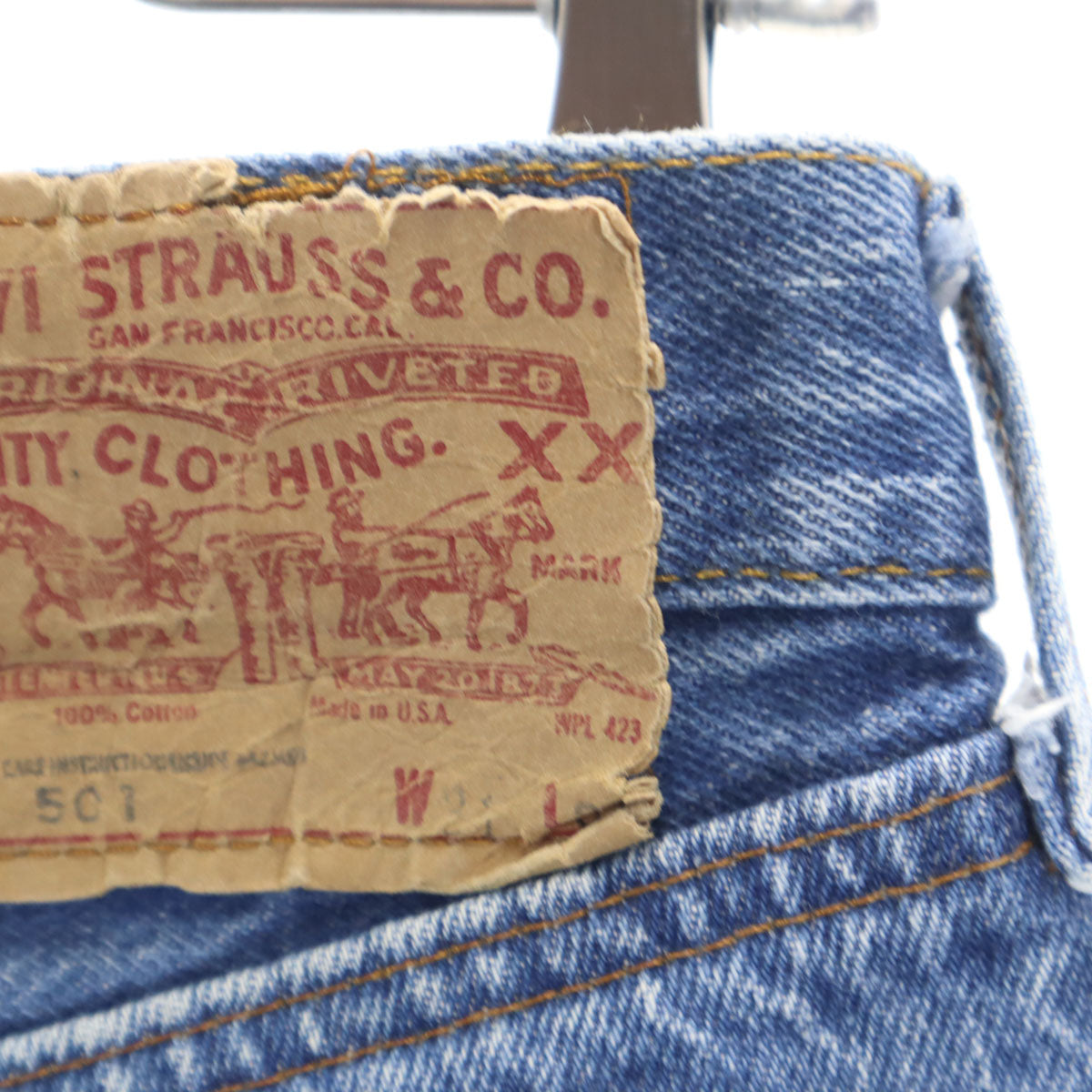 Levi's リーバイス 80s 501 ヴィンテージ ストレートデニムパンツ W31 ジーンズ フリンジ メンズ