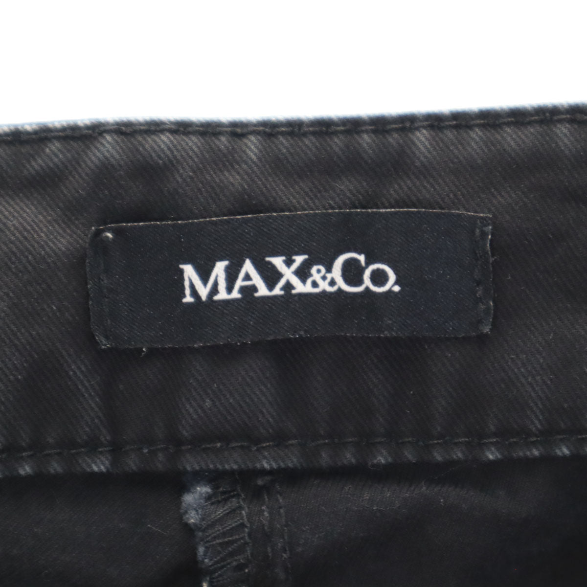 MAX&CO マックスアンドコー ストレートパンツ 38 黒 ストレッチ レディース