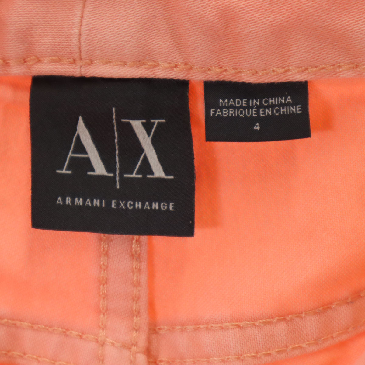 ARMANI EXCHANGE アルマーニエクスチェンジ スキニーパンツ 4 ピンク ストレッチ レディース