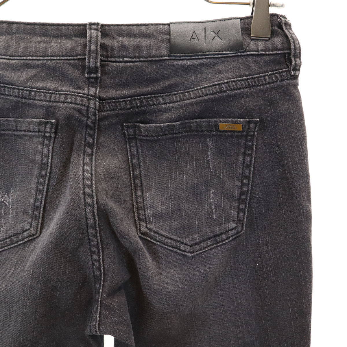 ARMANI EXCHANGE アルマーニエクスチェンジ スキニーデニムパンツ W25 グレー ジーンズ ストレッチ レディース
