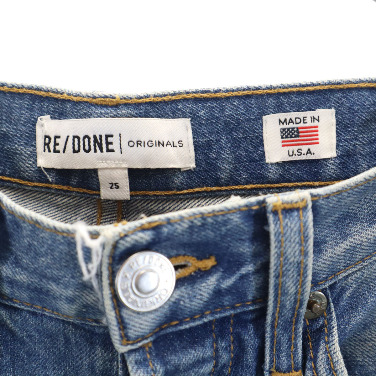 リダン USA製 カットオフ加工 スキニーデニムパンツ W25 ウォッシュブルー ジーンズ レディース