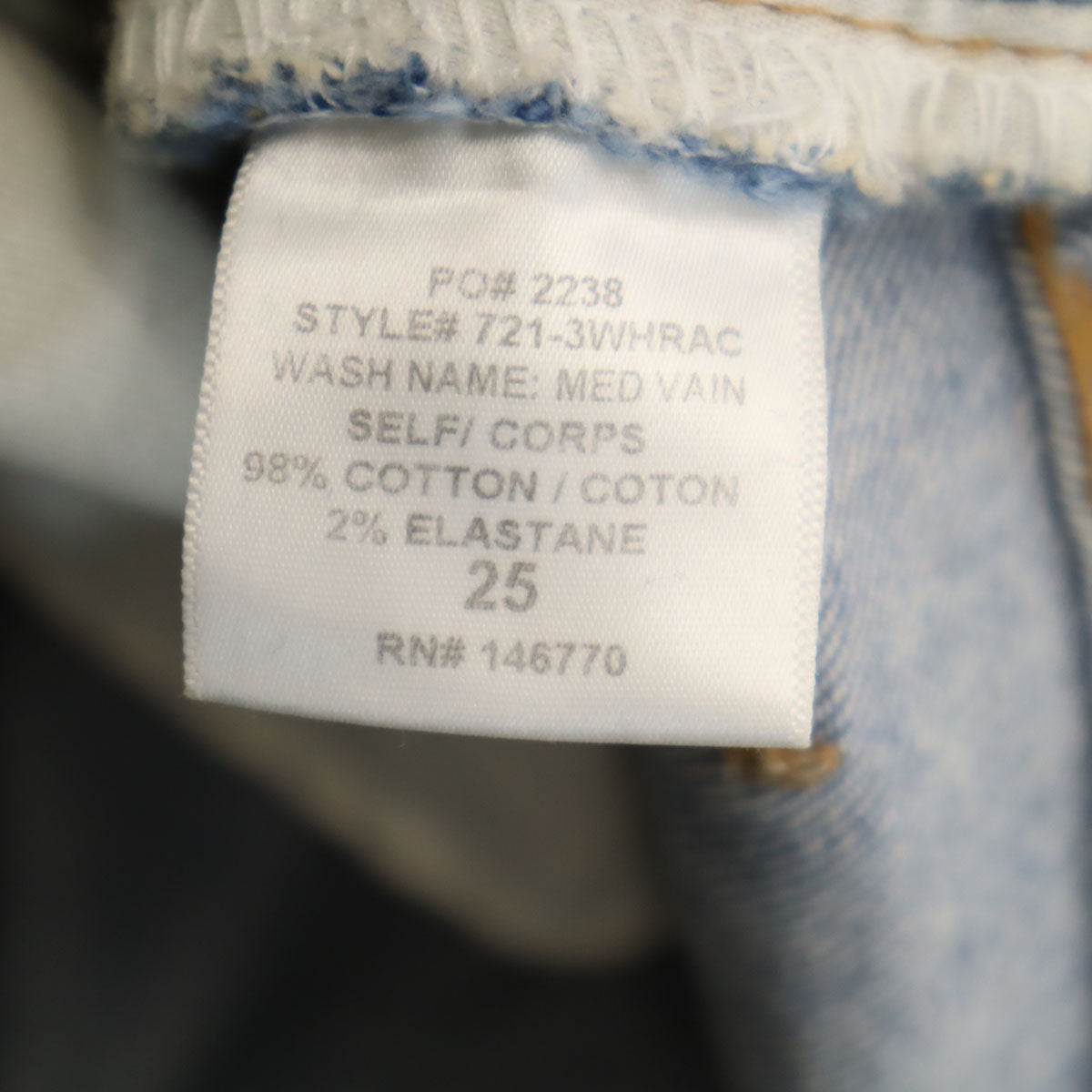 リダン USA製 カットオフ加工 スキニーデニムパンツ W25 ウォッシュブルー ジーンズ レディース