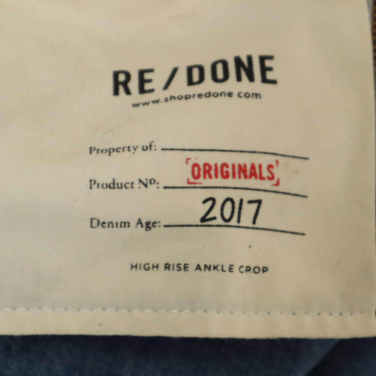 リダン USA製 カットオフ加工 スキニーデニムパンツ W25 ウォッシュブルー ジーンズ レディース