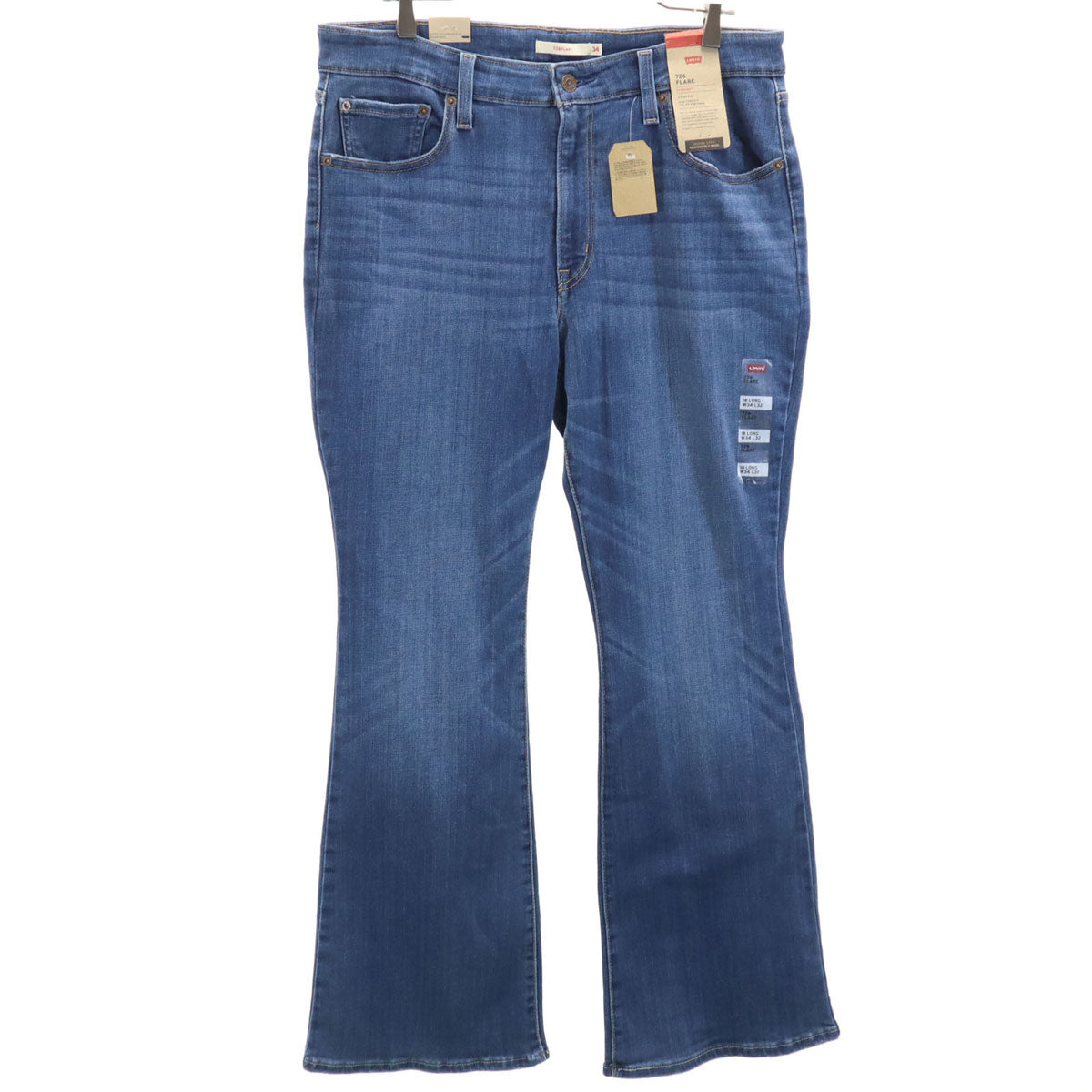 未使用 Levi's リーバイス 726 フレアデニムパンツ W34 ウォッシュブルー ジーンズ ストレッチ レディース