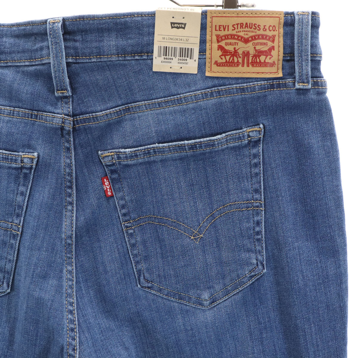 未使用 Levi's リーバイス 726 フレアデニムパンツ W34 ウォッシュブルー ジーンズ ストレッチ レディース