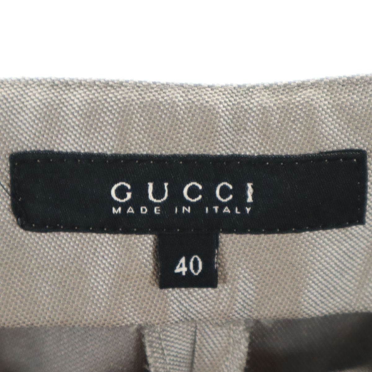 GUCCI グッチ イタリア製 ローライズ ロングパンツ 40 グレー レディース