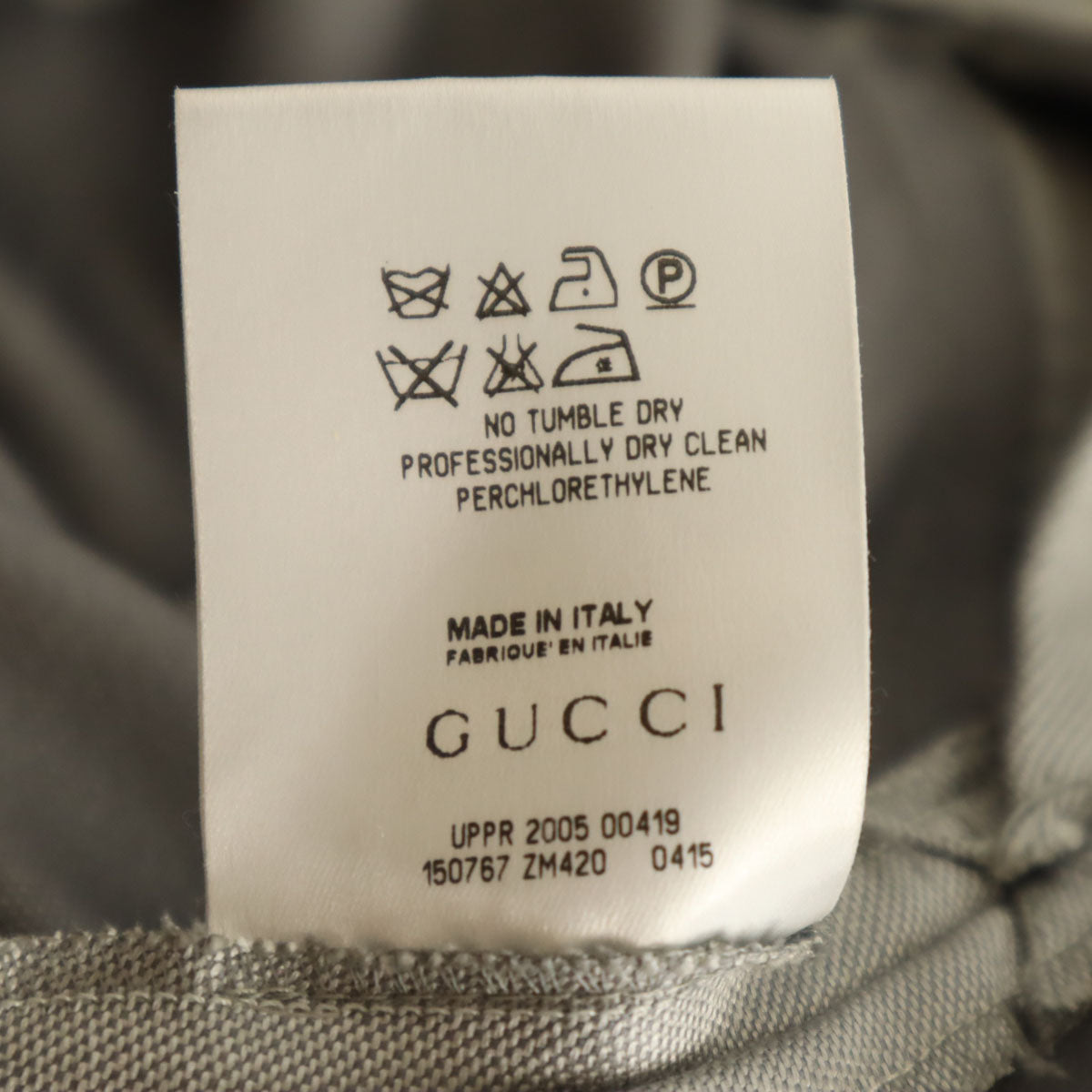 GUCCI グッチ イタリア製 ローライズ ロングパンツ 40 グレー レディース