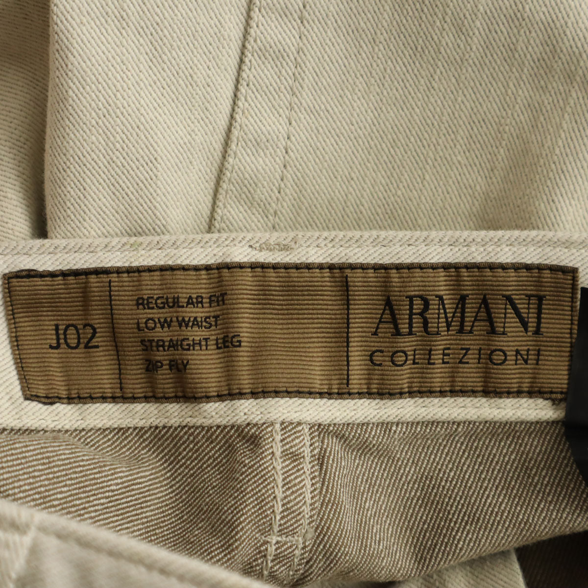 ARMANI JEANS アルマーニジーンズ ヴィンテージ加工 ストレートパンツ W30 ブラウン メンズ