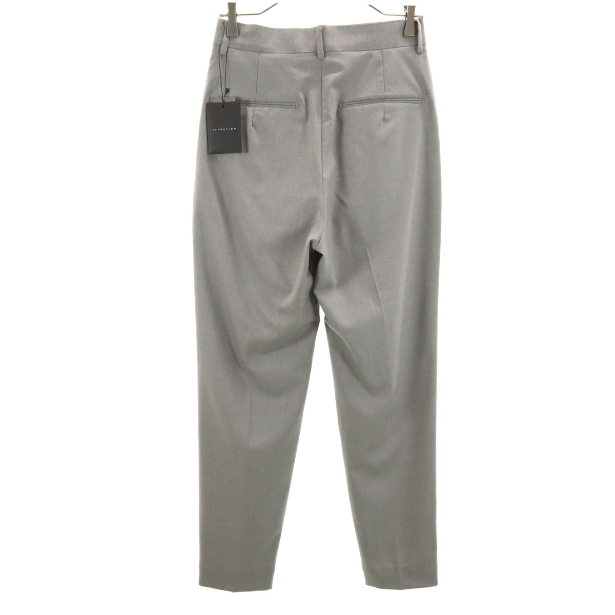 未使用 ESTNATION エストネーション 日本製 スラックスパンツ 38 グレー レディース