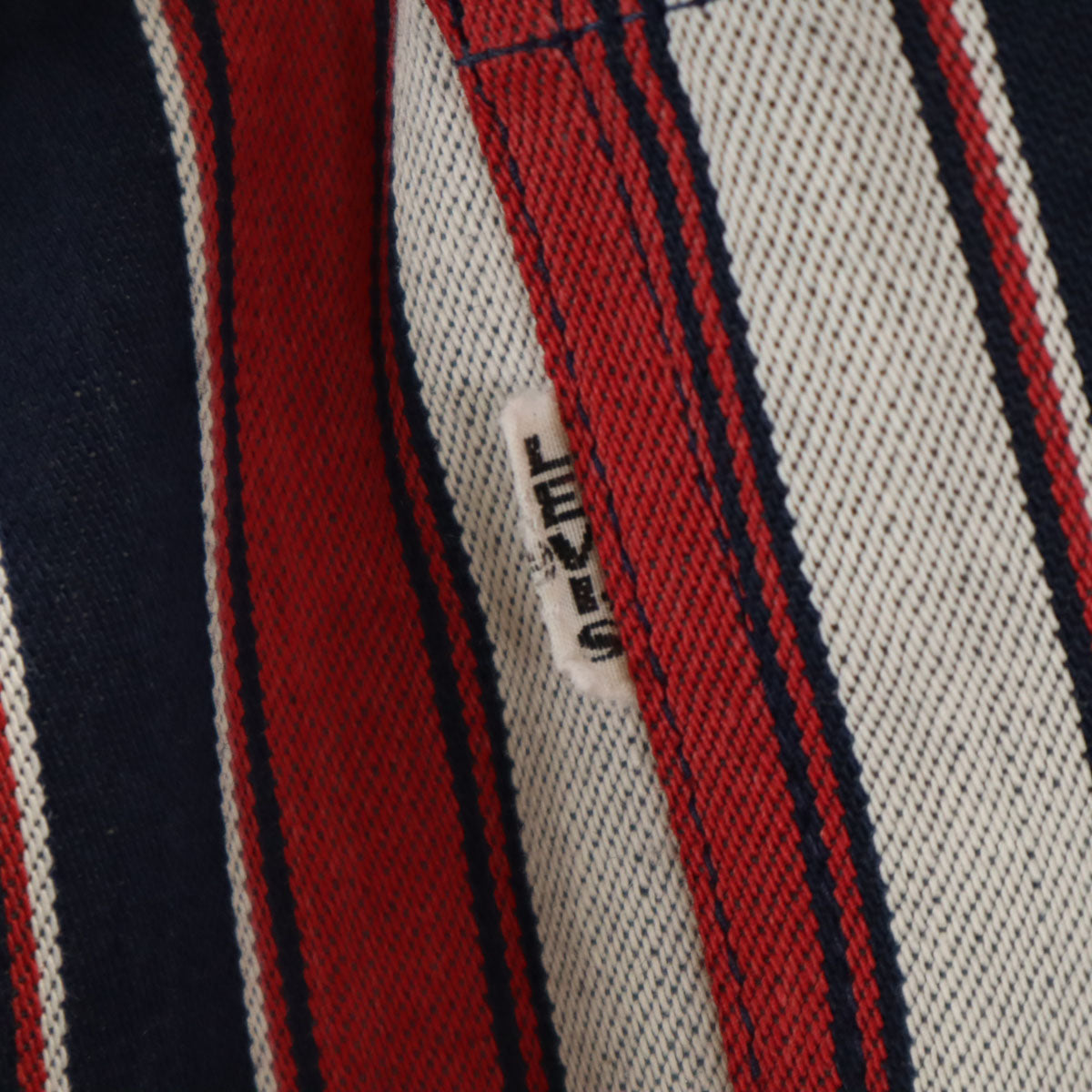 Levi's リーバイス 70s ヴィンテージ 42タロン ビッグE ボタン裏32 ストライプ柄 スタプレ フレアデニムパンツ レディース