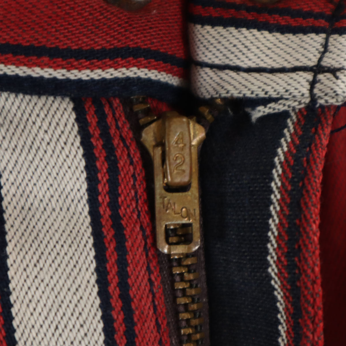 Levi's リーバイス 70s ヴィンテージ 42タロン ビッグE ボタン裏32 ストライプ柄 スタプレ フレアデニムパンツ レディース