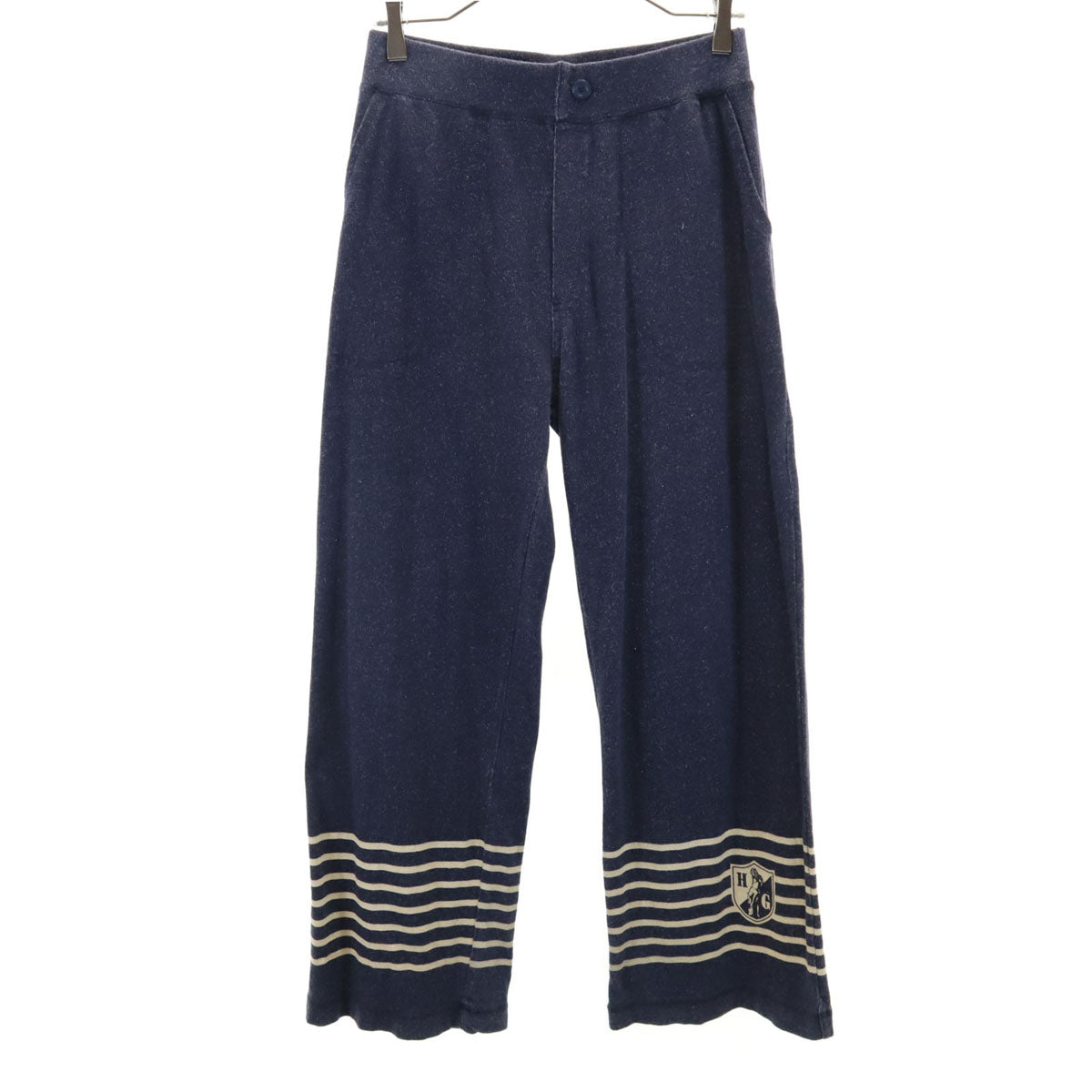 HYSTERIC GLAMOUR ヒステリックグラマー 日本製 リネンブレンド イージーパンツ FREE ネイビー レディース