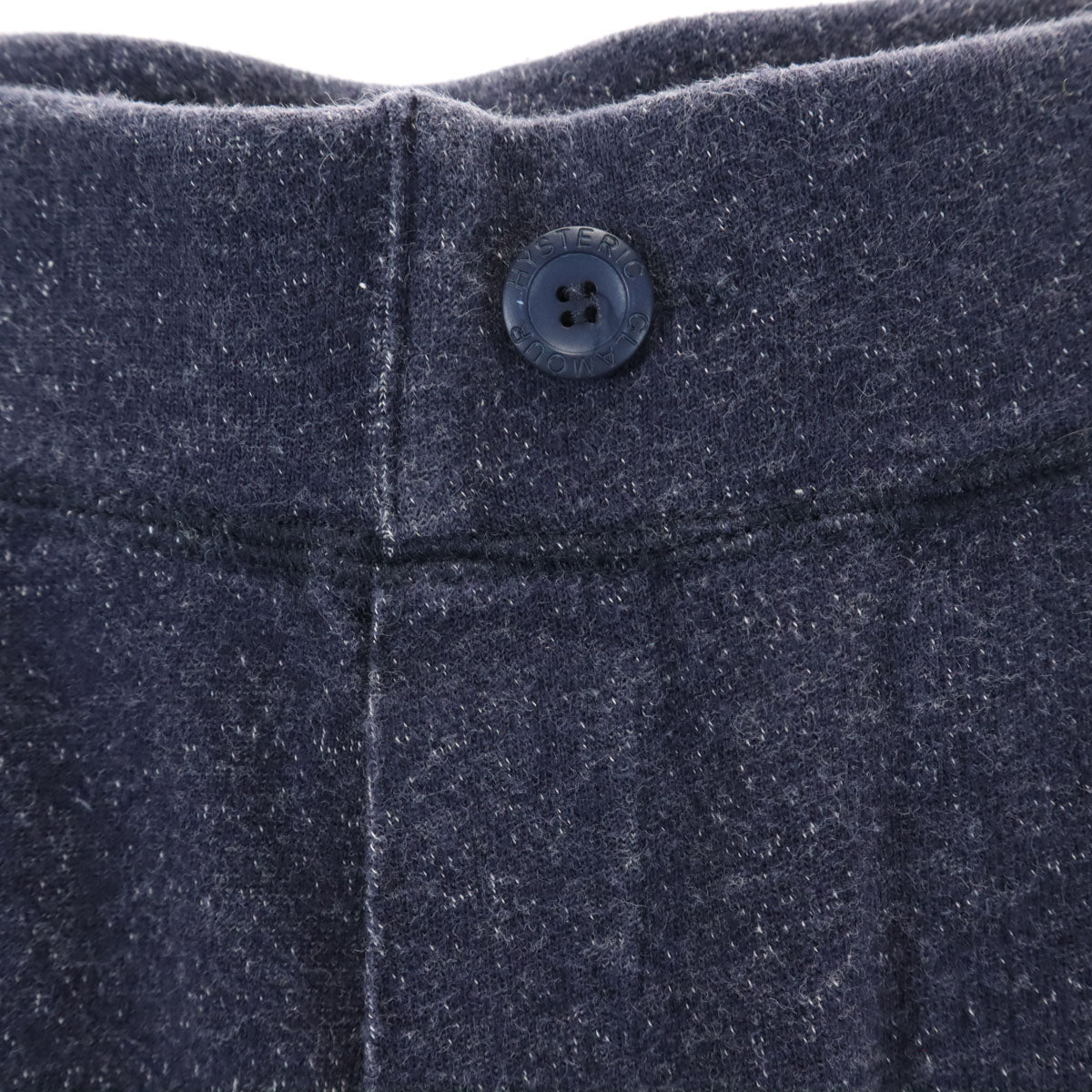 HYSTERIC GLAMOUR ヒステリックグラマー 日本製 リネンブレンド イージーパンツ FREE ネイビー レディース