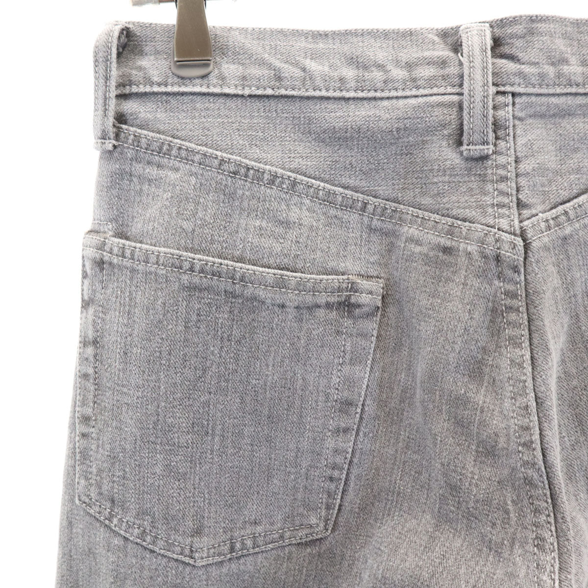 アースカルチャー ストレートデニムパンツ W29 グレー ボタンフライ ジーンズ メンズ