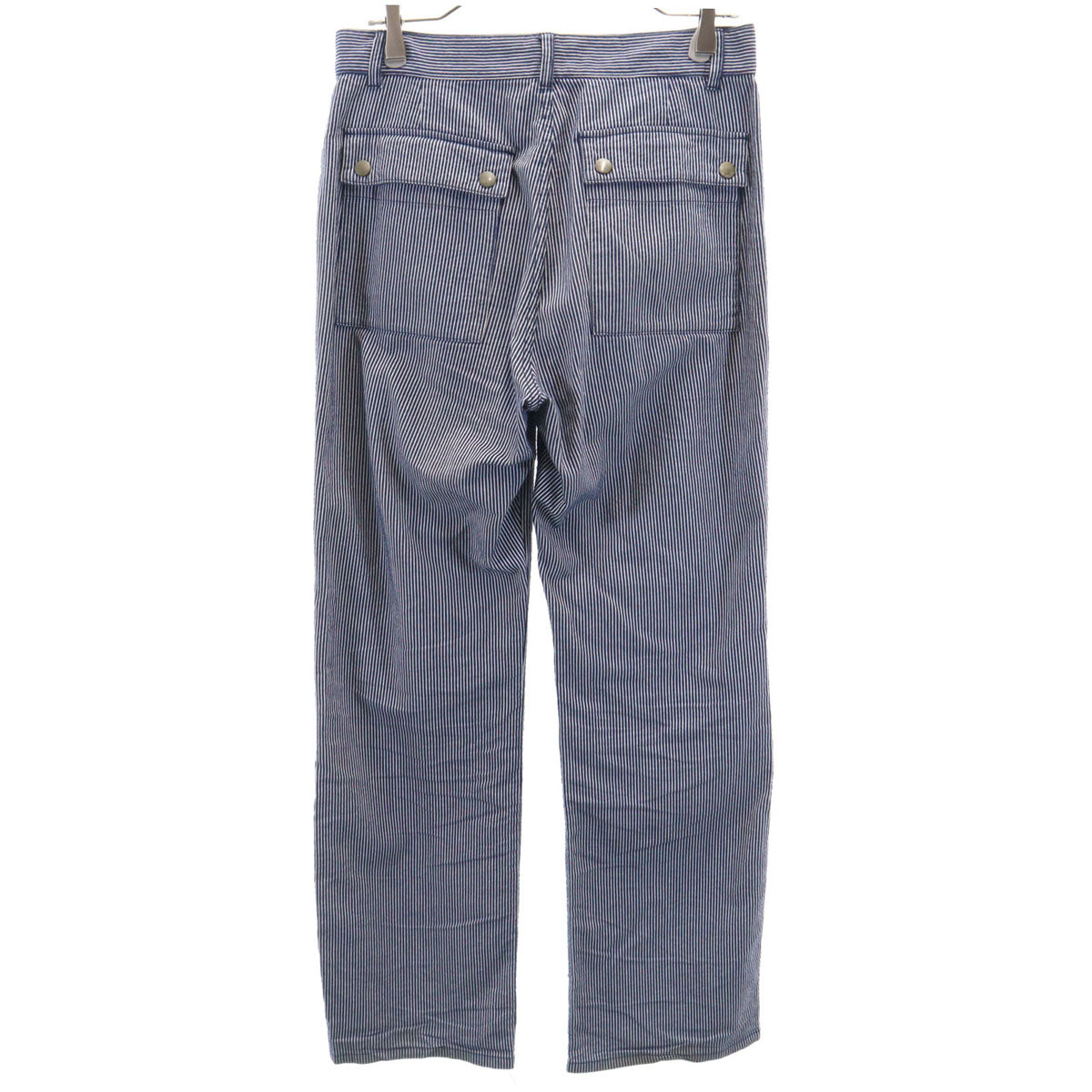 GAIJIN MADE ガイジンメイド 日本製 ストライプ柄 パンツ S ネイビー系 メンズ