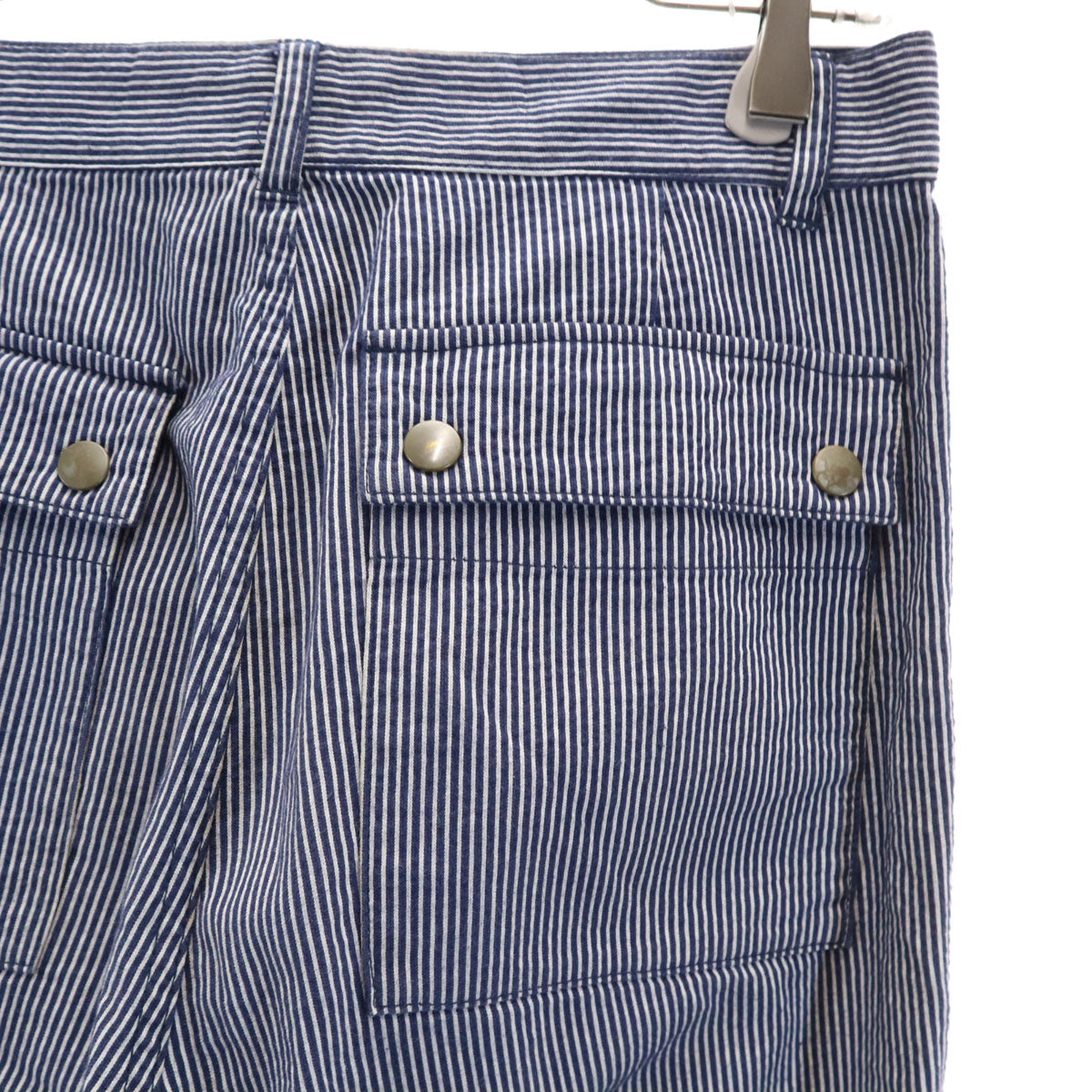 GAIJIN MADE ガイジンメイド 日本製 ストライプ柄 パンツ S ネイビー系 メンズ