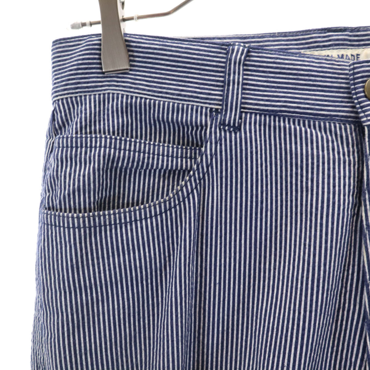 GAIJIN MADE ガイジンメイド 日本製 ストライプ柄 パンツ S ネイビー系 メンズ