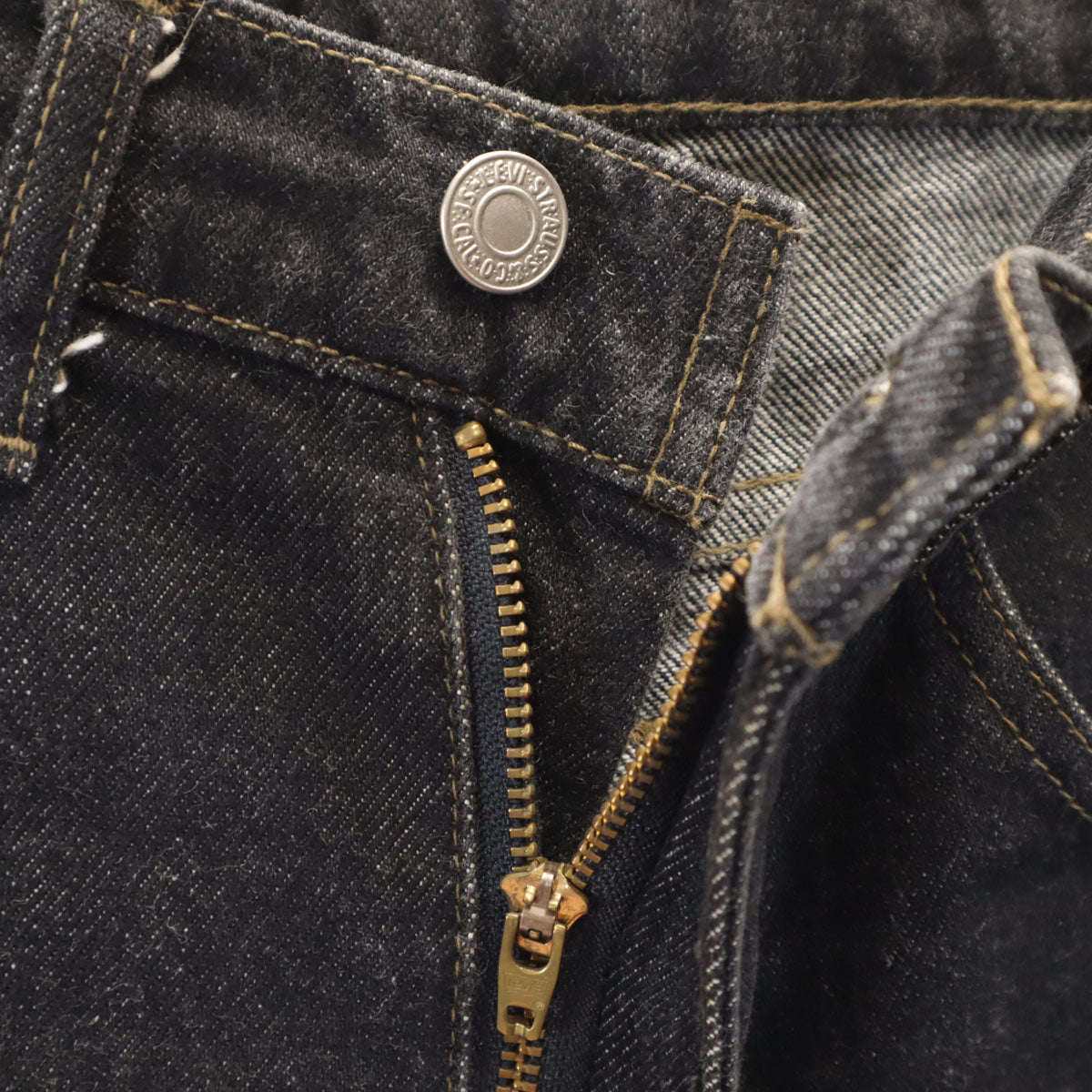 Levi's リーバイス 90s 日本製 オールド テーパードデニムパンツ W29 ブラック ジーンズ メンズ