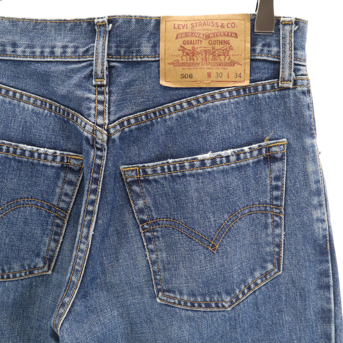 Levi's リーバイス 90s 506 オールド ストレートデニムパンツ W30 ウォッシュブルー ジーンズ メンズ