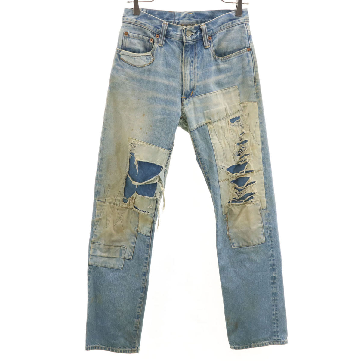 HYSTERIC GLAMOUR ヒステリックグラマー 日本製 スキニーデニムパンツ W23 ウォッシュブルー ジーンズ レディース