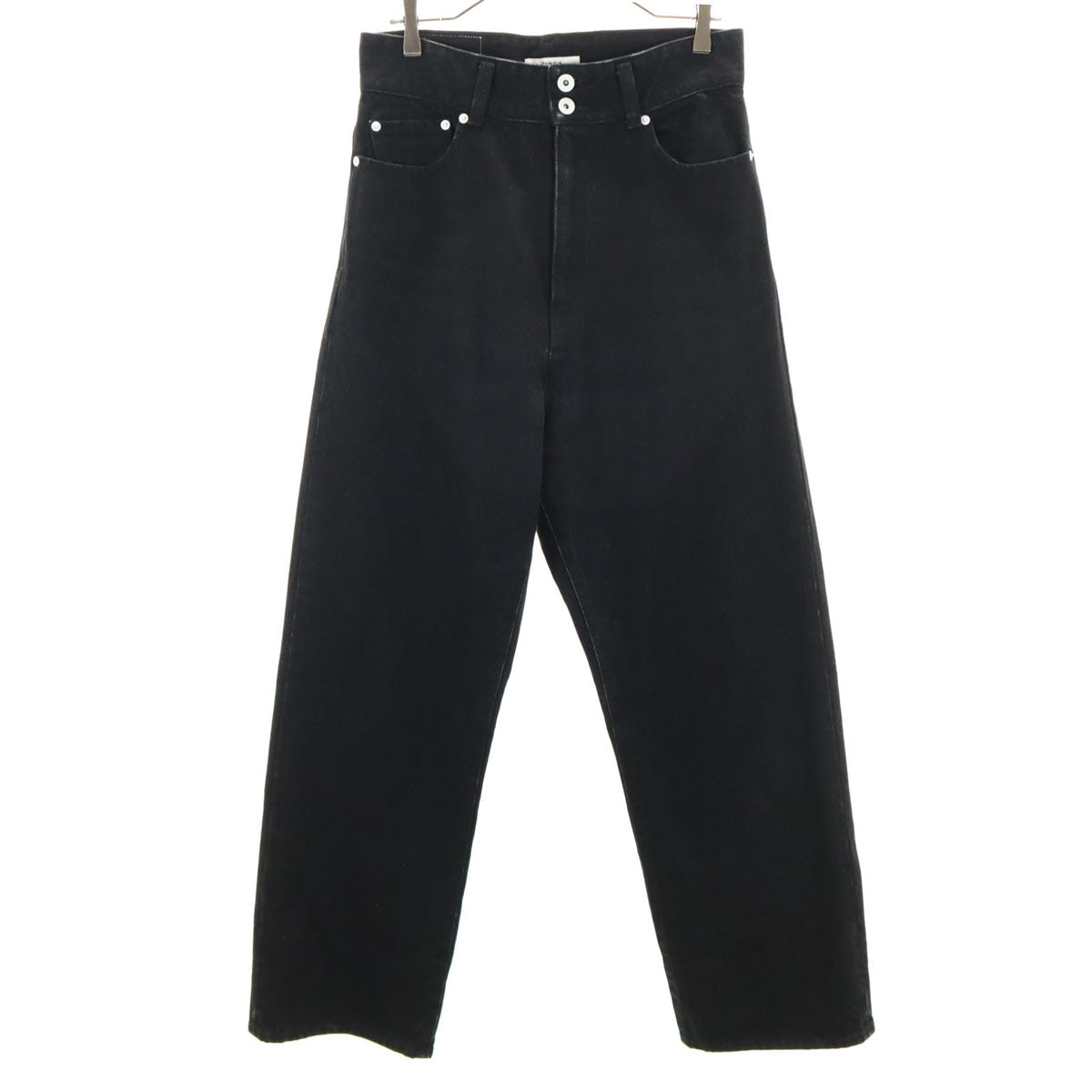 トゥエモントレゾア 日本製 テーパードデニムパンツ W24 ブルー ジーンズ シンチバック レディース