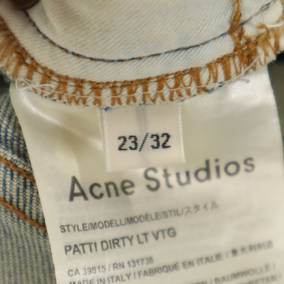 ACNE STUDIOS アクネストゥディオズ イタリア製 スキニーデニムパンツ W23 ウォッシュブルー ジーンズ レディース