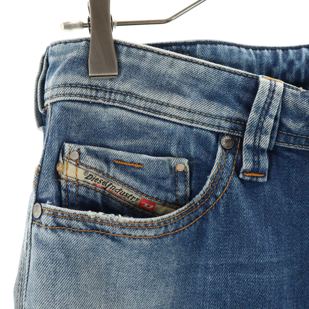 BLUE BLUE ブルーブルー 日本製 ブーツカット デニムペインターパンツ W30 ウォッシュブルー レディース